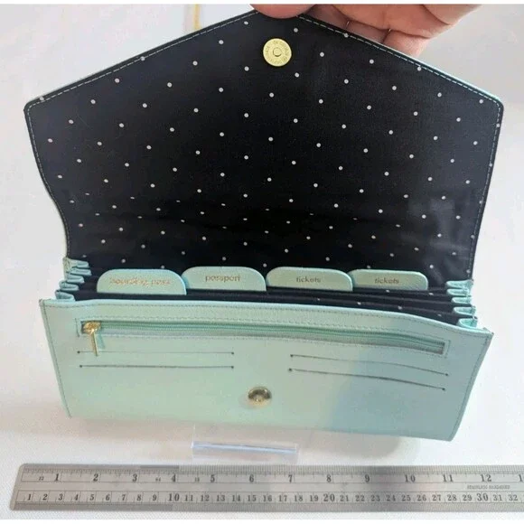 Kiki K Travel Wallet/Passport Holder/Documents Holder - Mint/Green - Picture 5 of 6